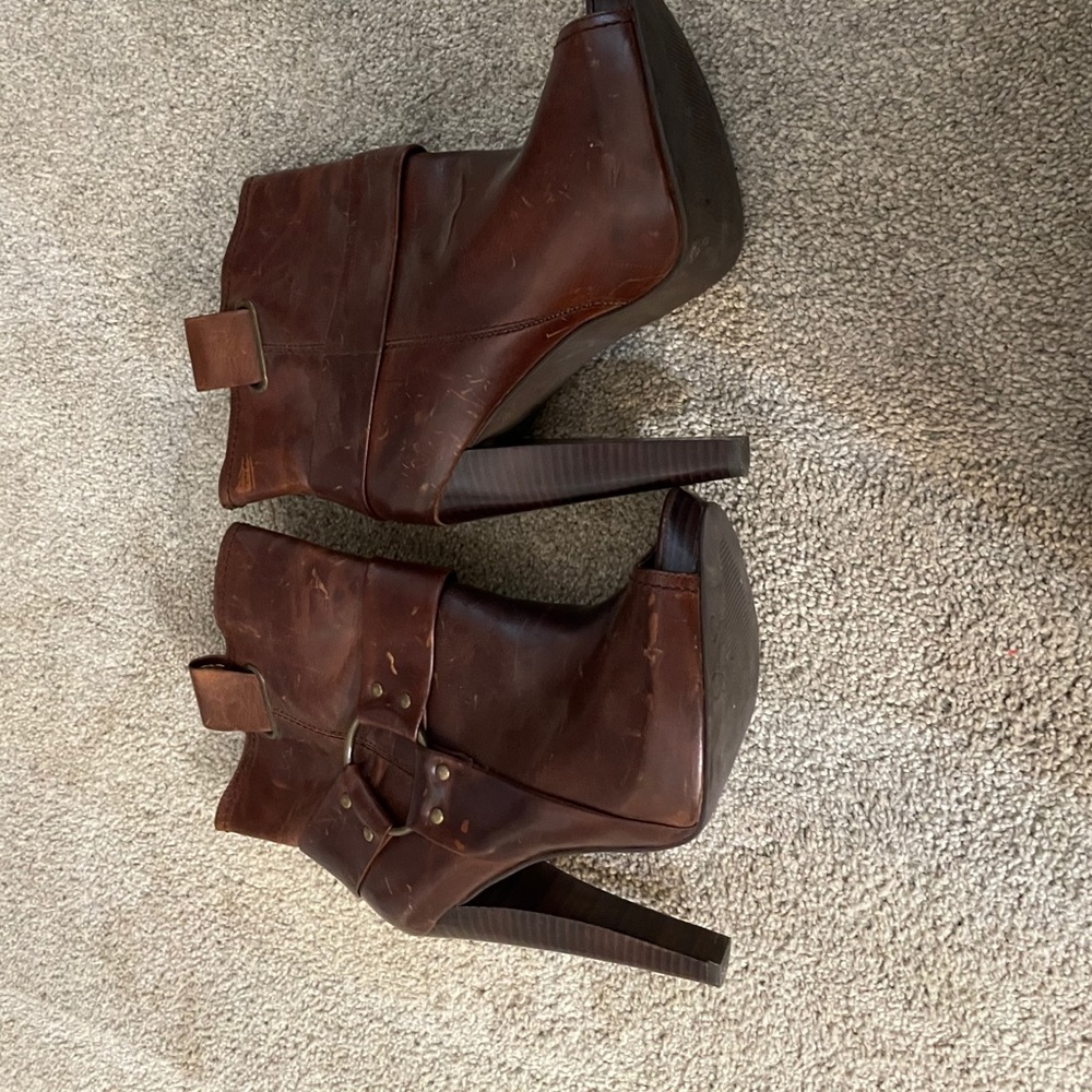 Open toe booties